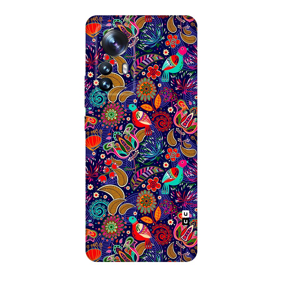 Floral Seamless Pattern Spring Flowers Original Polycarbonate Back Case for Xiaomi 12 Pro