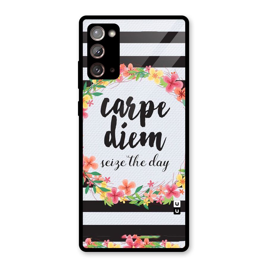 Floral Seize The Day Glass Back Case for Galaxy Note 20
