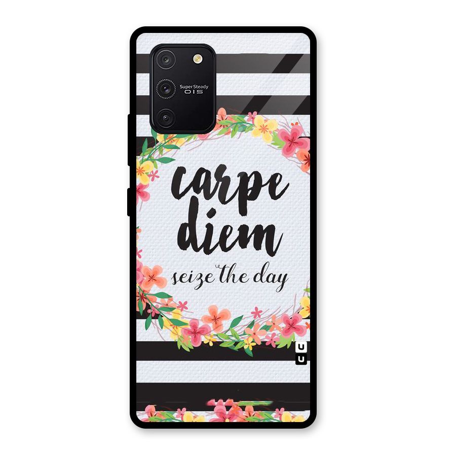 Floral Seize The Day Glass Back Case for Galaxy S10 Lite