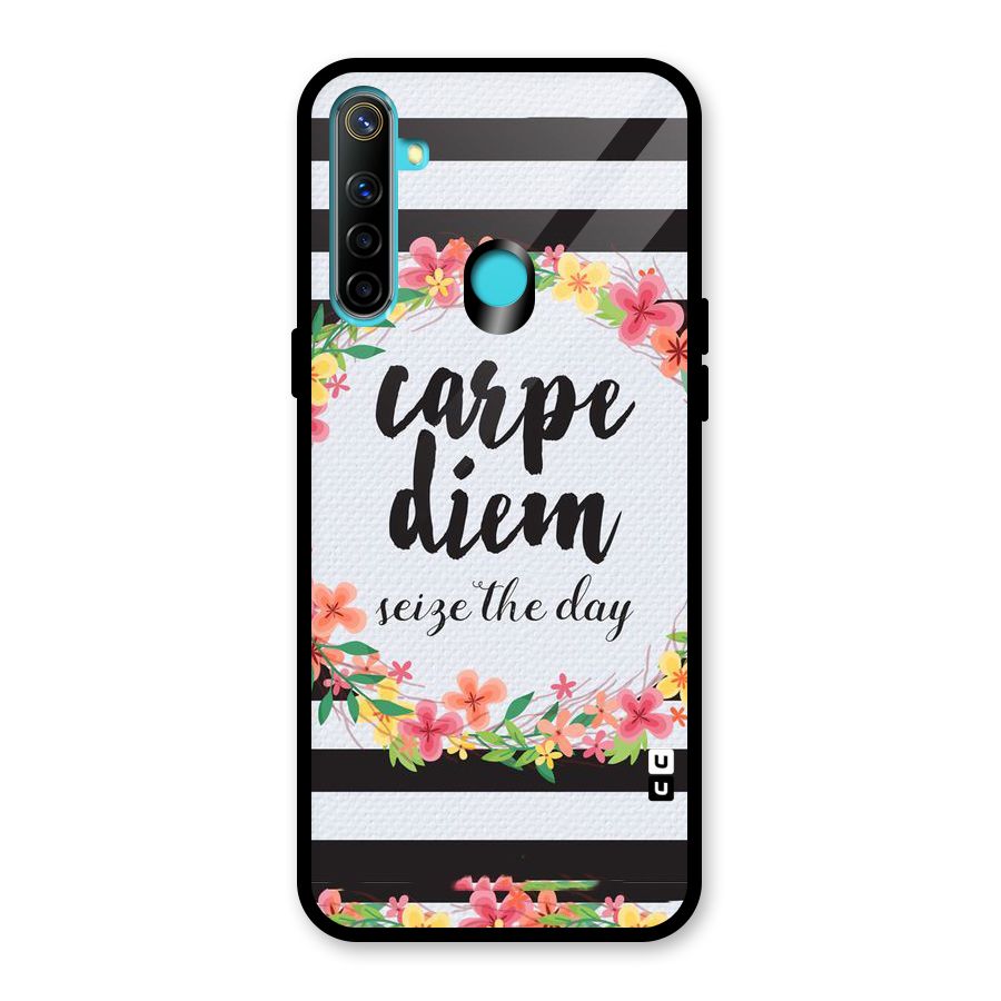 Floral Seize The Day Glass Back Case for Realme Narzo 10