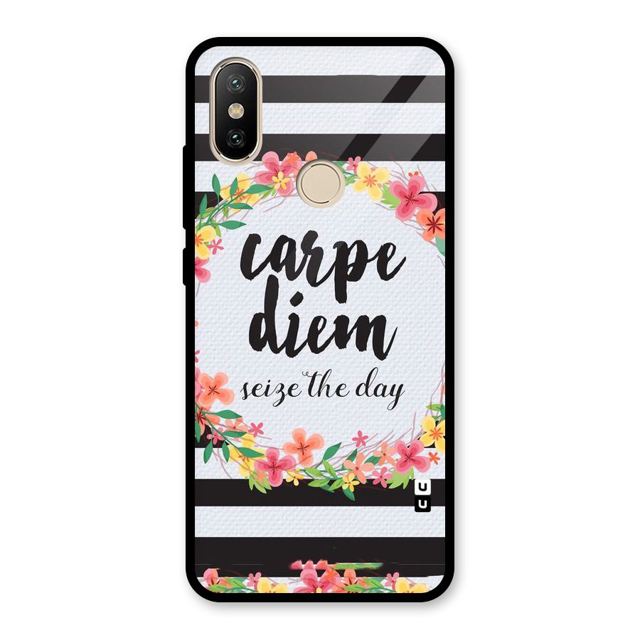 Floral Seize The Day Glass Back Case for Redmi A2