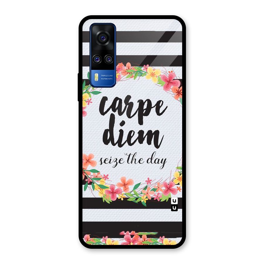 Floral Seize The Day Glass Back Case for Vivo Y31