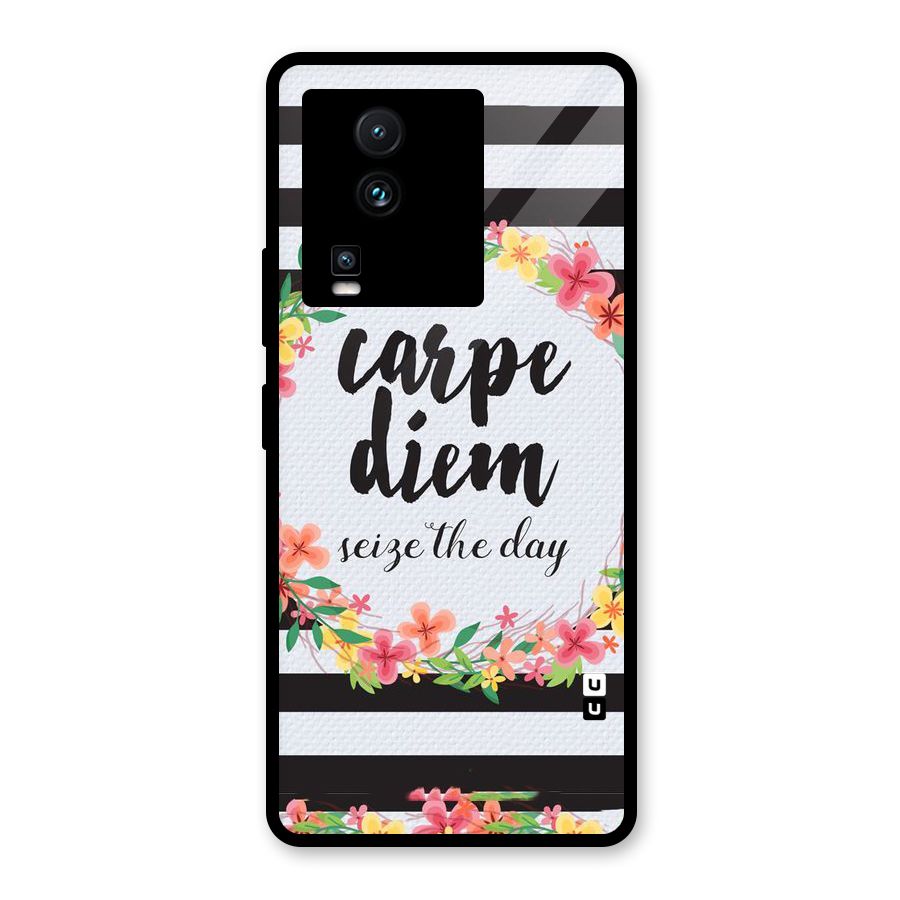 Floral Seize The Day Glass Back Case for Vivo iQOO Neo 7 Pro