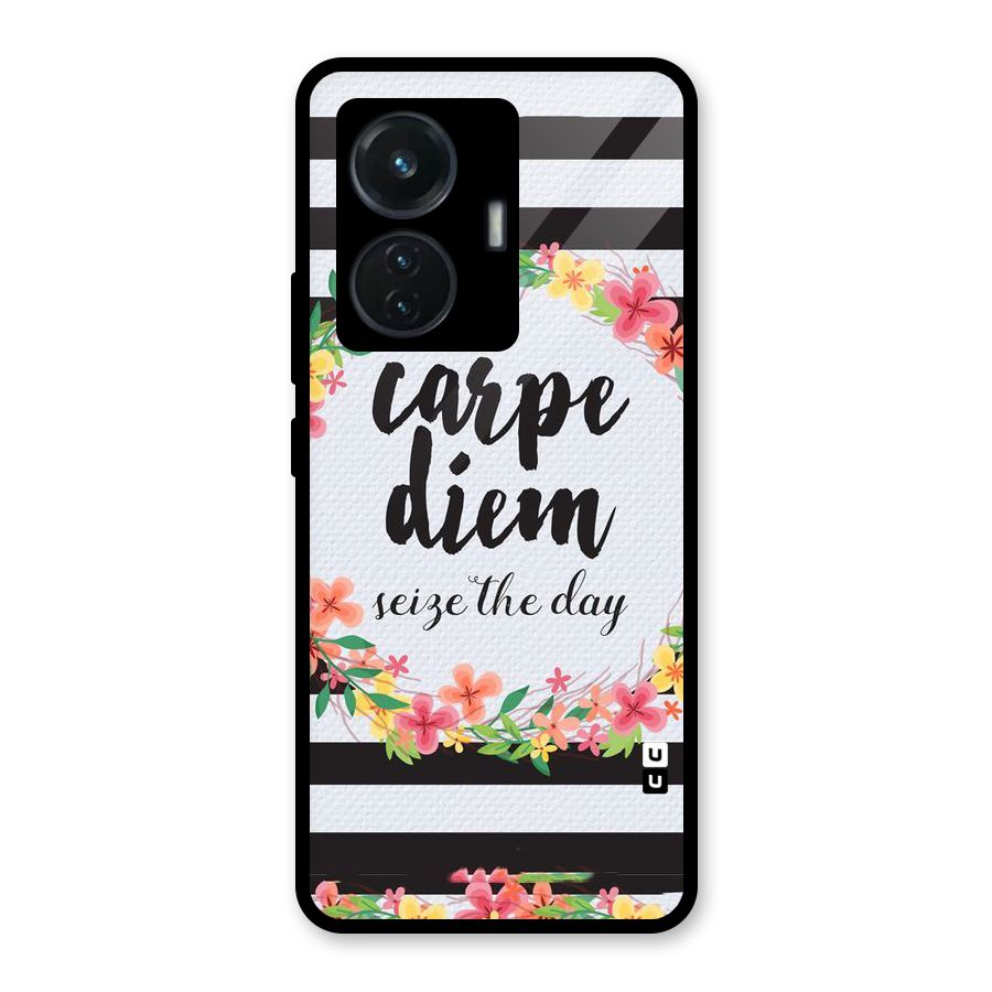 Floral Seize The Day Glass Back Case for iQOO Z6 44W