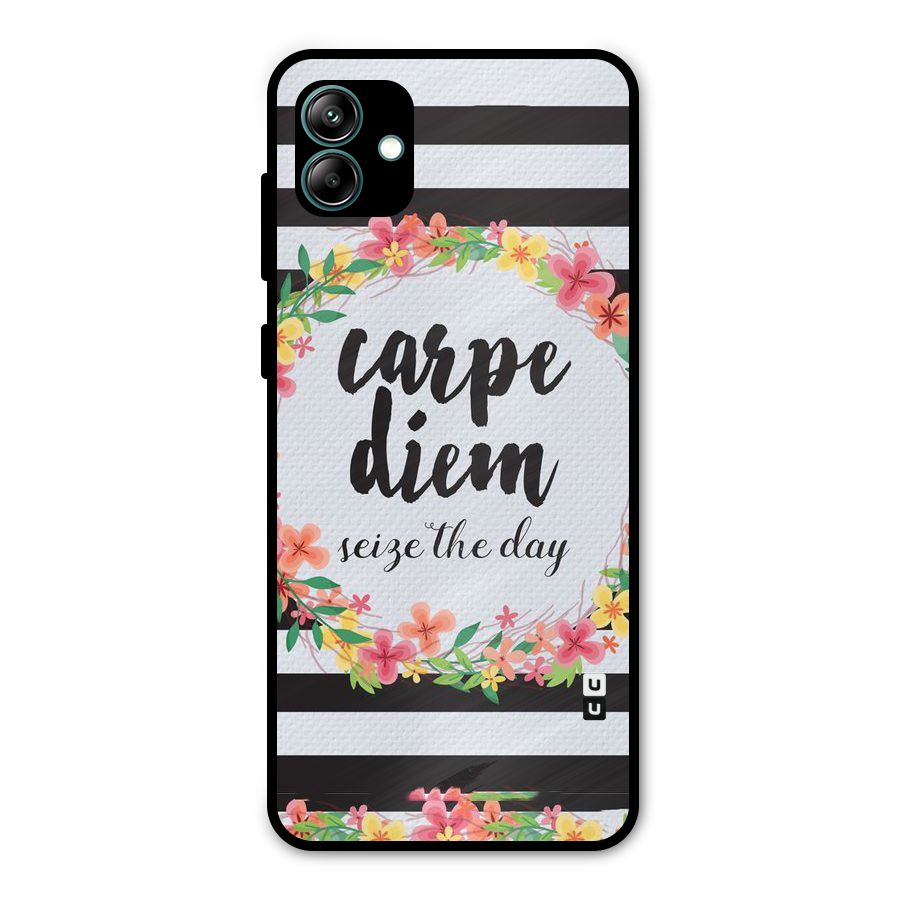 Floral Seize The Day Metal Back Case for Galaxy A04
