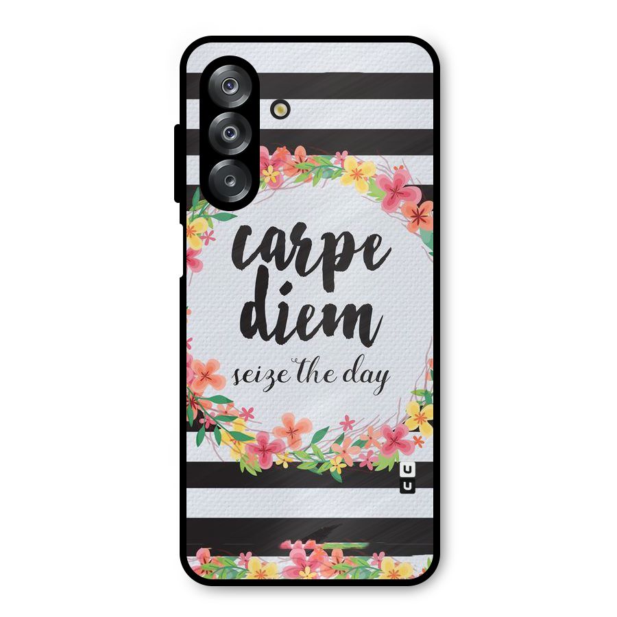 Floral Seize The Day Metal Back Case for Galaxy A26