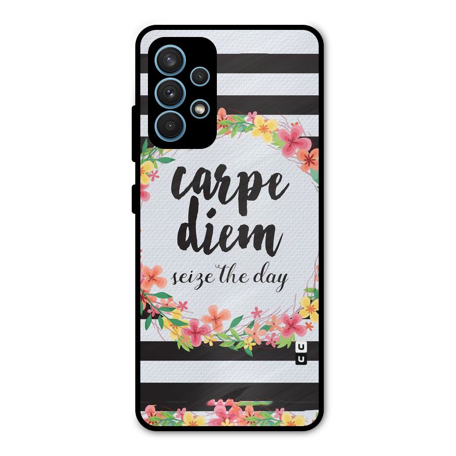 Floral Seize The Day Metal Back Case for Galaxy A32
