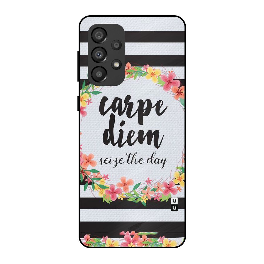 Floral Seize The Day Metal Back Case for Galaxy A33 5G