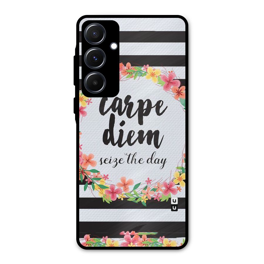 Floral Seize The Day Metal Back Case for Galaxy A55