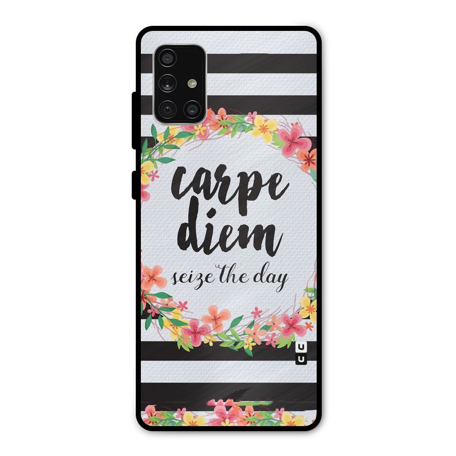 Floral Seize The Day Metal Back Case for Galaxy A71