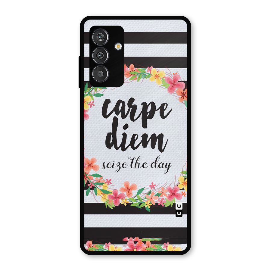 Floral Seize The Day Metal Back Case for Galaxy M14 5G
