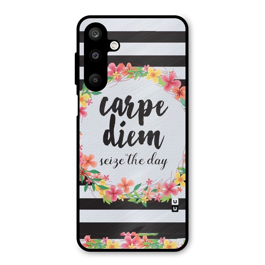 Floral Seize The Day Metal Back Case for Galaxy M16