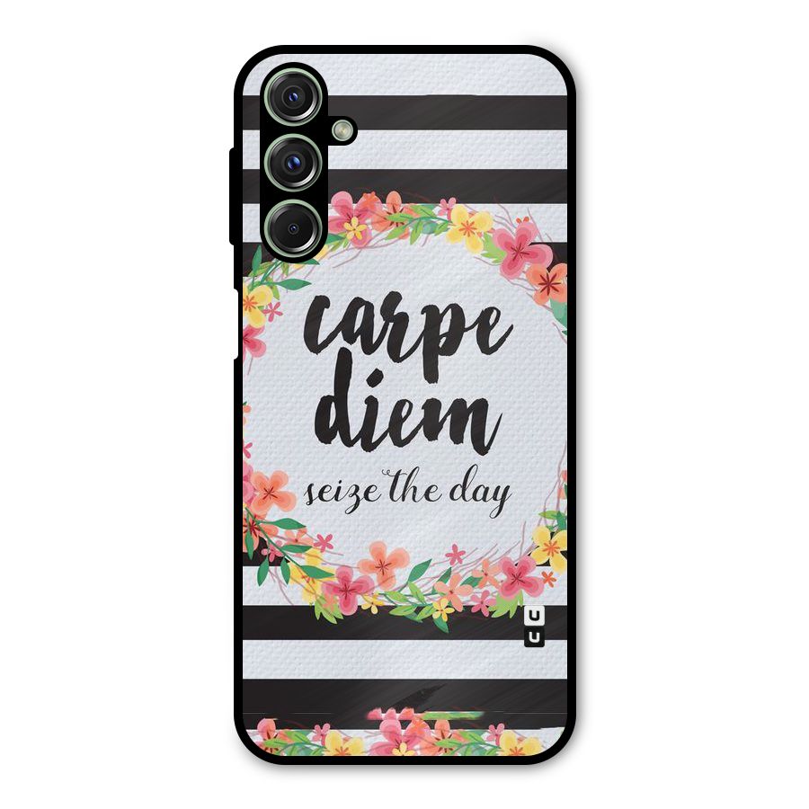 Floral Seize The Day Metal Back Case for Galaxy M34