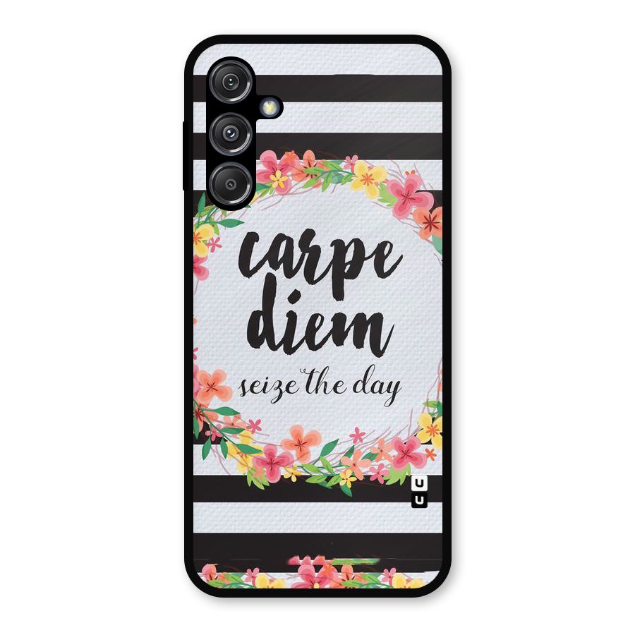Floral Seize The Day Metal Back Case for Galaxy M34 5G
