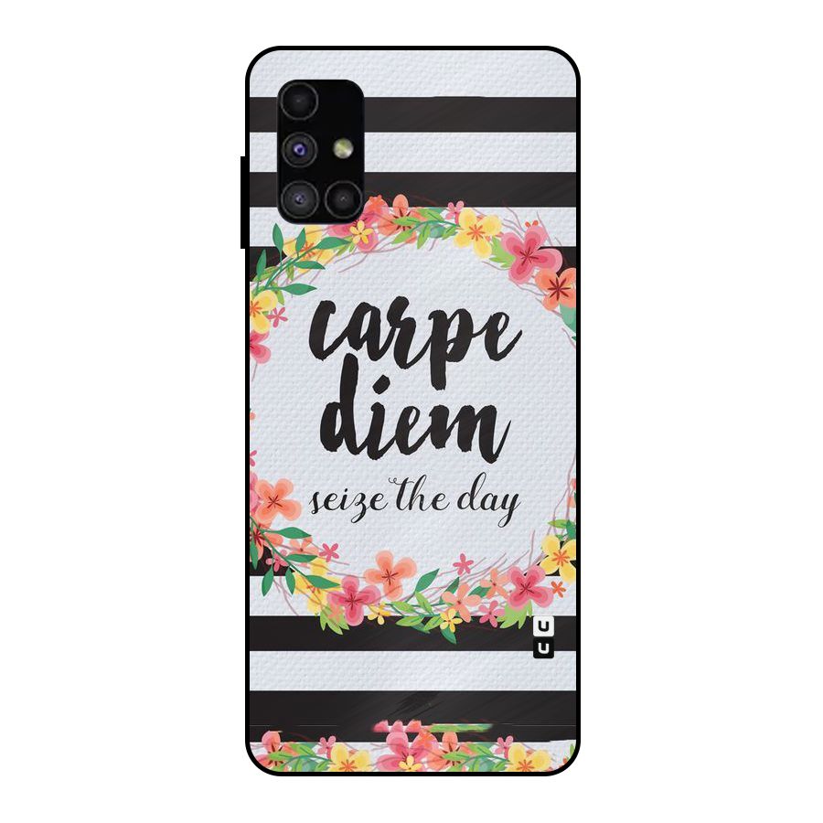 Floral Seize The Day Metal Back Case for Galaxy M51