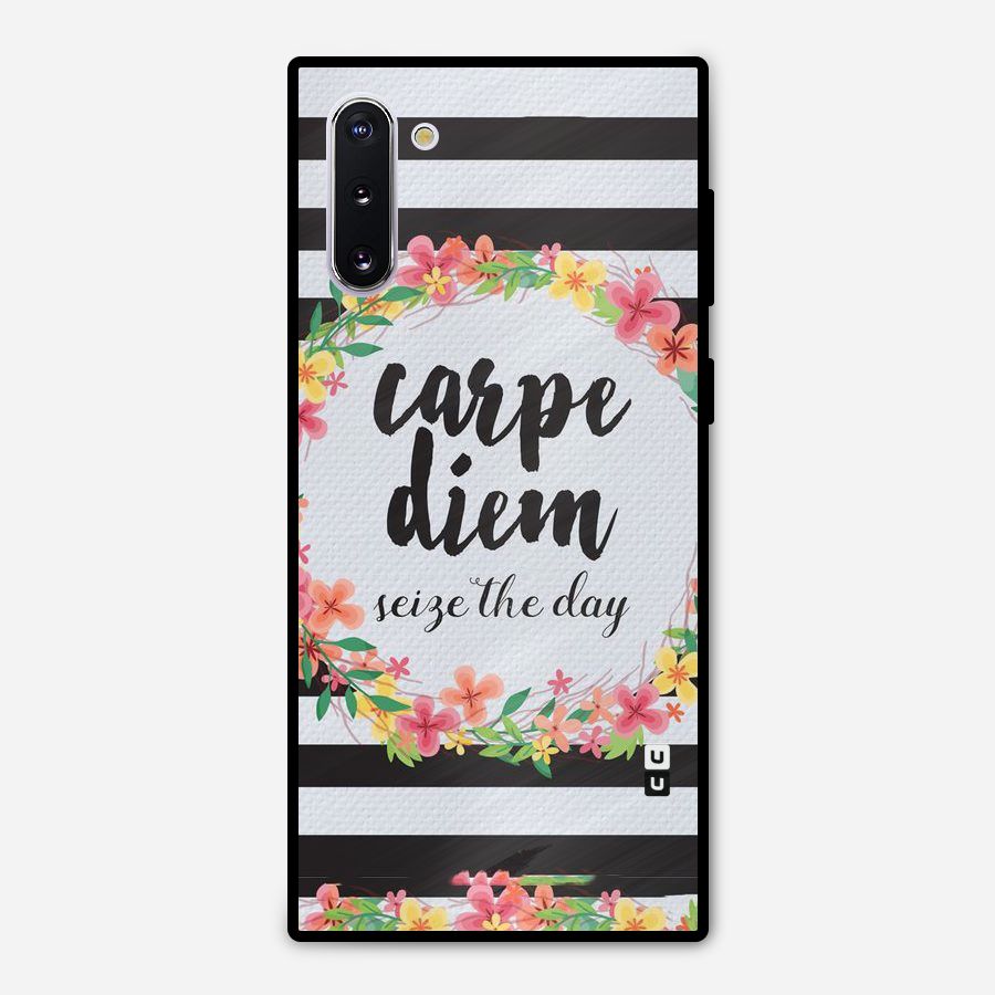 Floral Seize The Day Metal Back Case for Galaxy Note 10