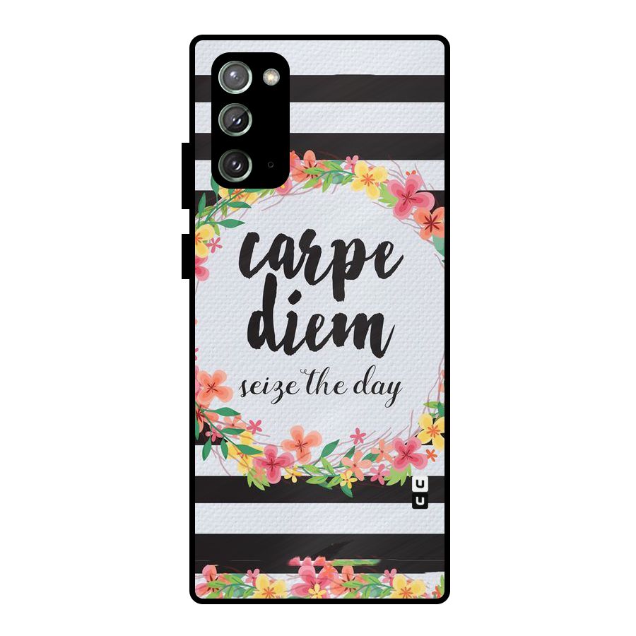Floral Seize The Day Metal Back Case for Galaxy Note 20