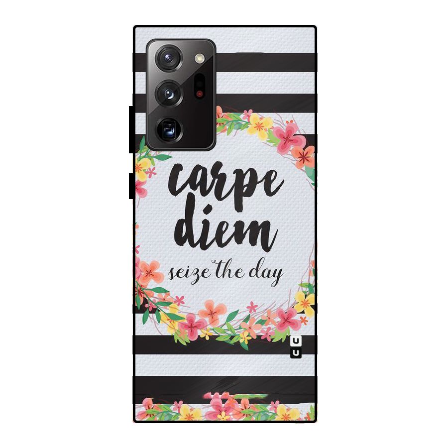Floral Seize The Day Metal Back Case for Galaxy Note 20 Ultra 5G