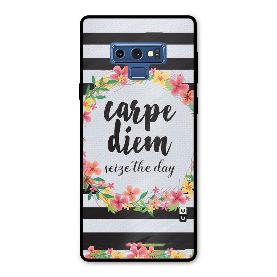 Floral Seize The Day Metal Back Case for Galaxy Note 9