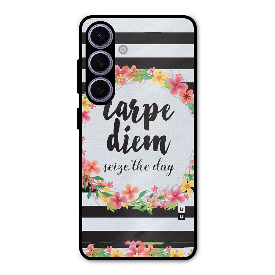 Floral Seize The Day Metal Back Case for Galaxy S24