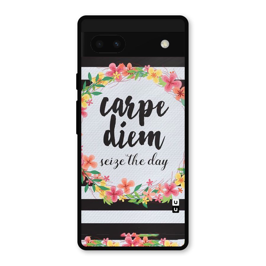 Floral Seize The Day Metal Back Case for Google Pixel 6a