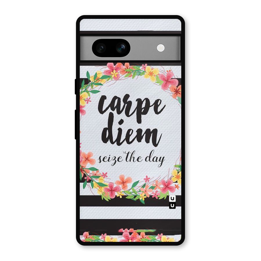 Floral Seize The Day Metal Back Case for Google Pixel 7a