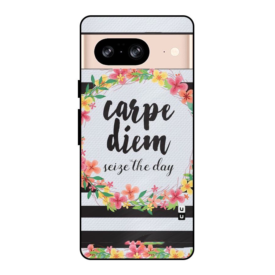 Floral Seize The Day Metal Back Case for Google Pixel 8
