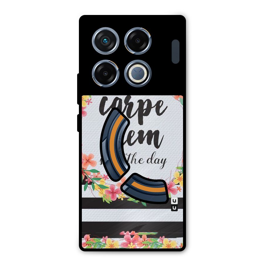 Floral Seize The Day Metal Back Case for Infinix GT 20 Pro