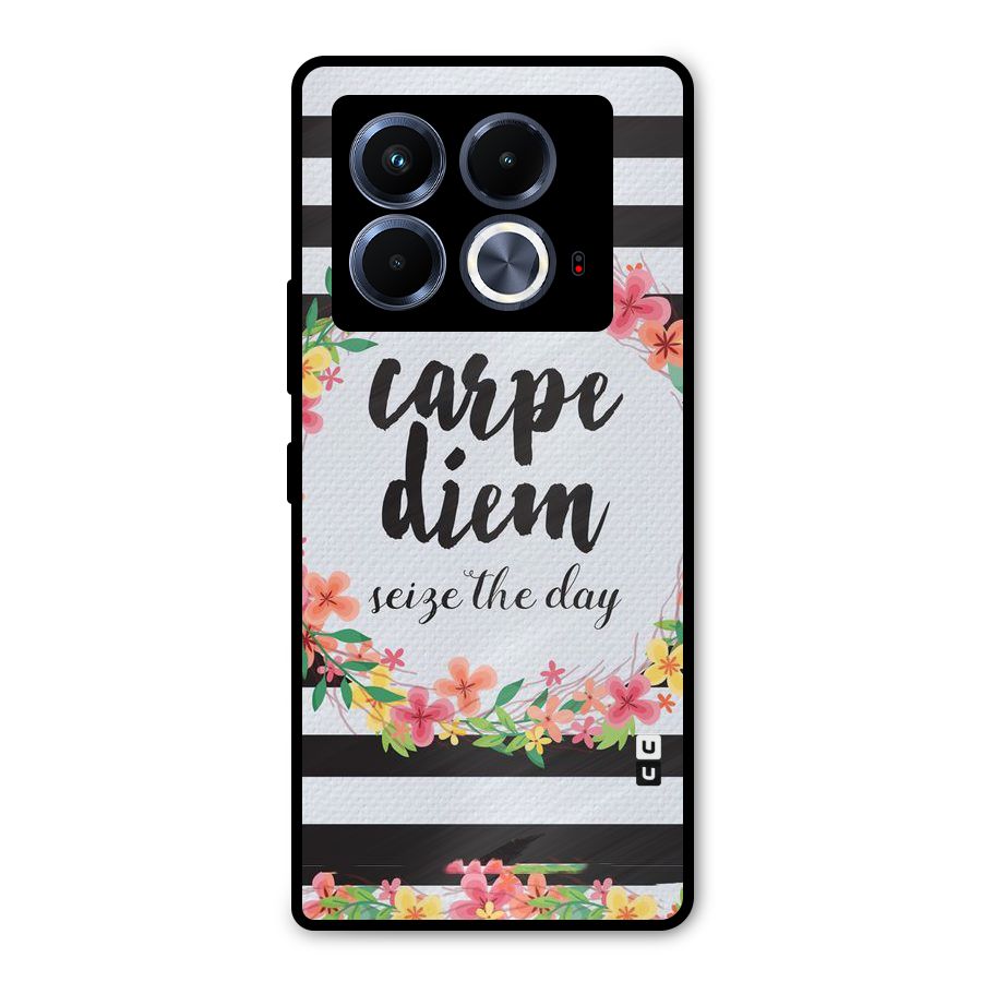 Floral Seize The Day Metal Back Case for Infinix Note 40 5G