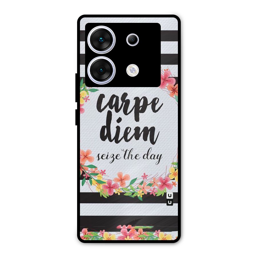 Floral Seize The Day Metal Back Case for Infinix Zero 30 5G