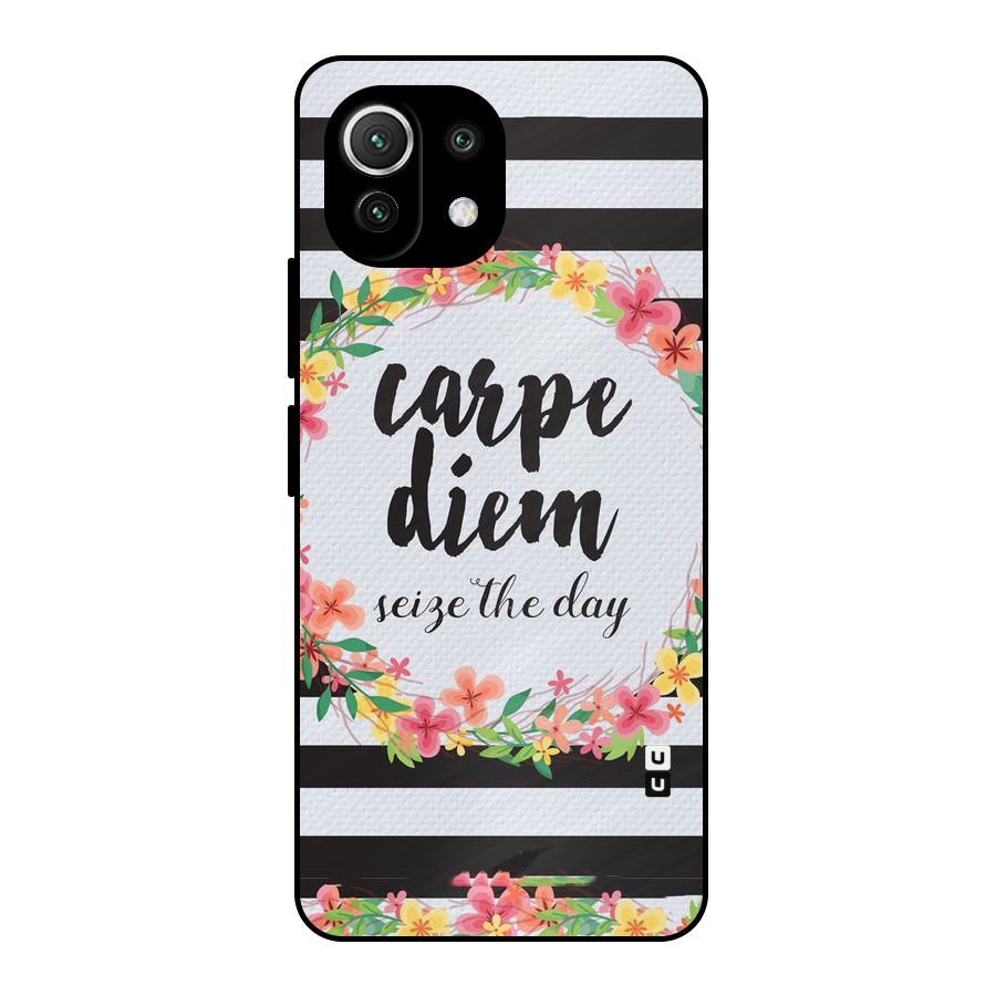 Floral Seize The Day Metal Back Case for Mi 11 Lite