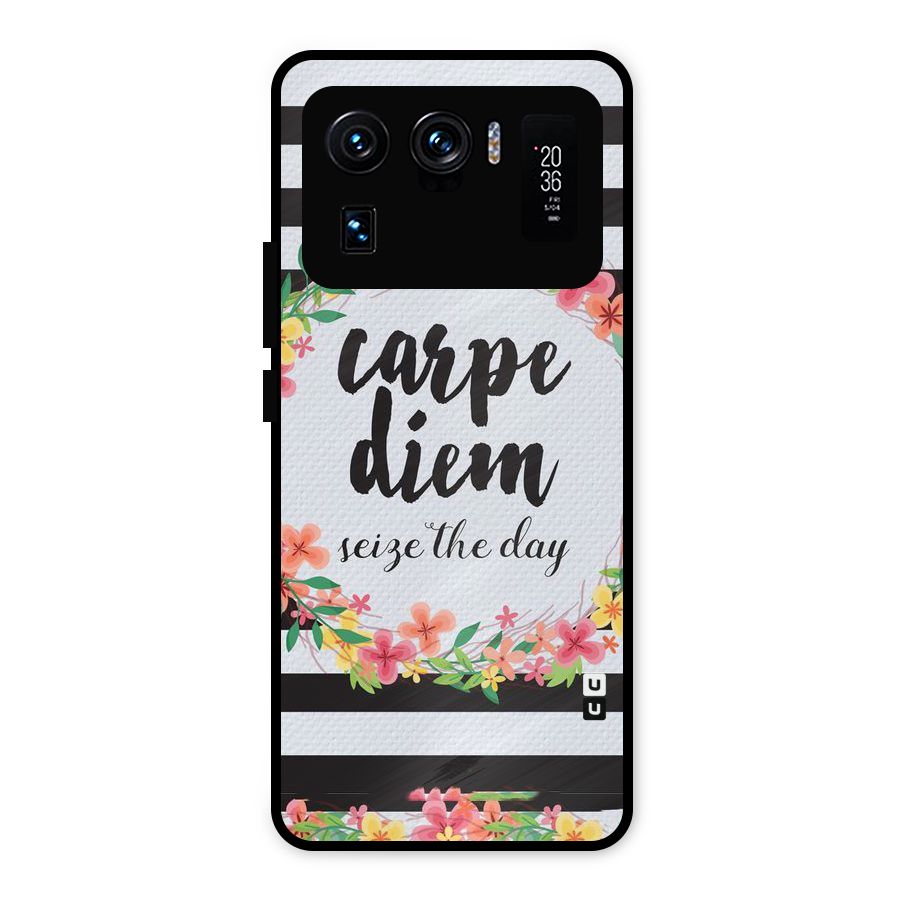 Floral Seize The Day Metal Back Case for Mi 11 Ultra