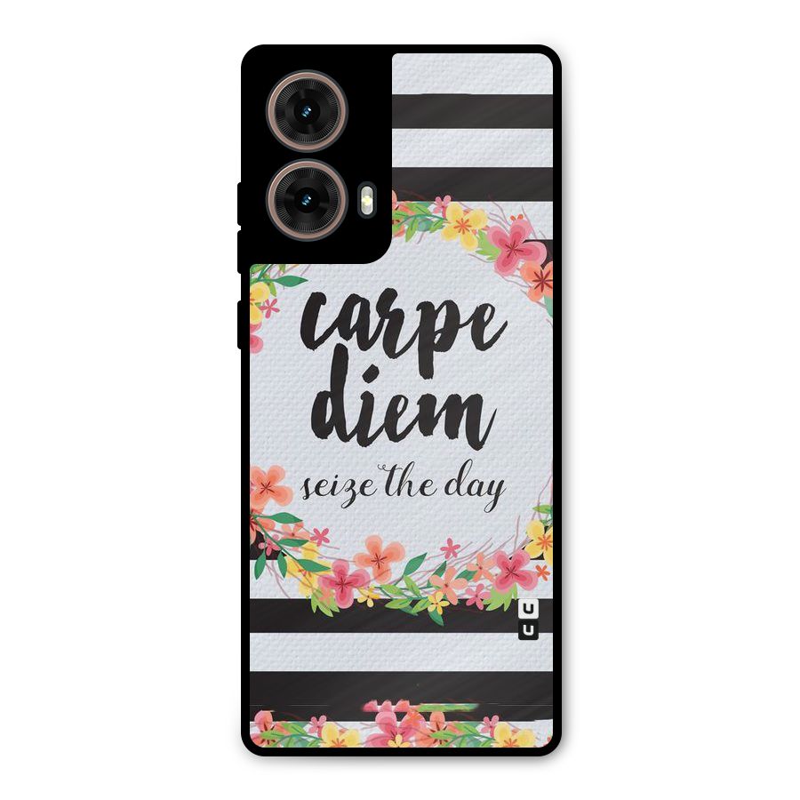 Floral Seize The Day Metal Back Case for Moto G85