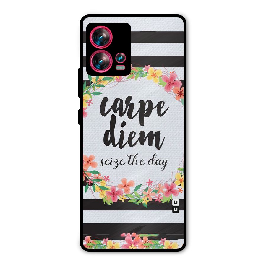 Floral Seize The Day Metal Back Case for Motorola Edge 30 Fusion