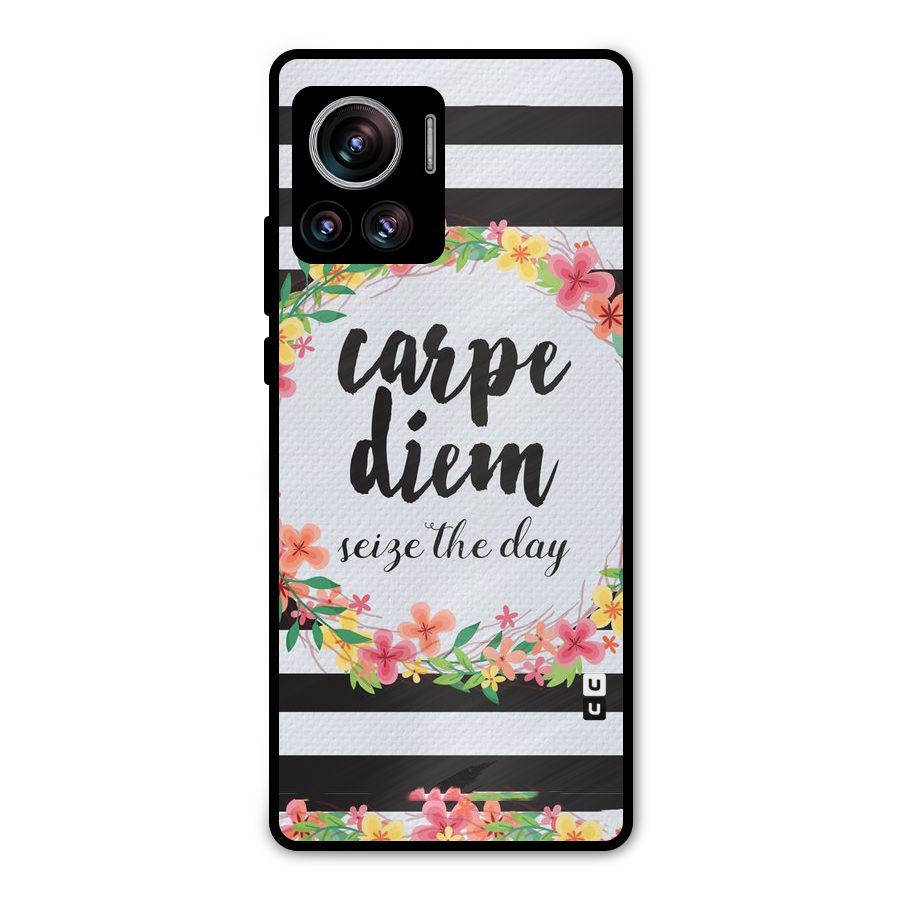 Floral Seize The Day Metal Back Case for Motorola Edge 30 Ultra