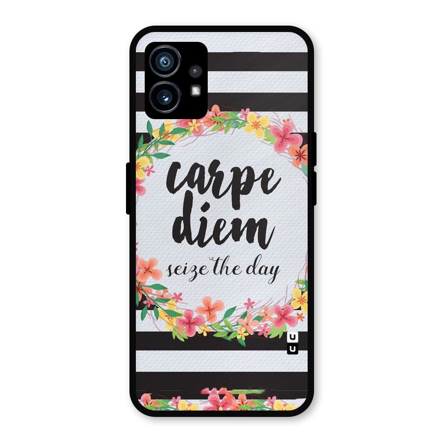 Floral Seize The Day Metal Back Case for Nothing Phone 1