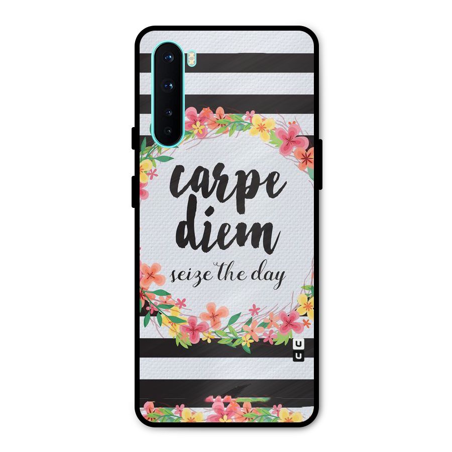 Floral Seize The Day Metal Back Case for OnePlus Nord