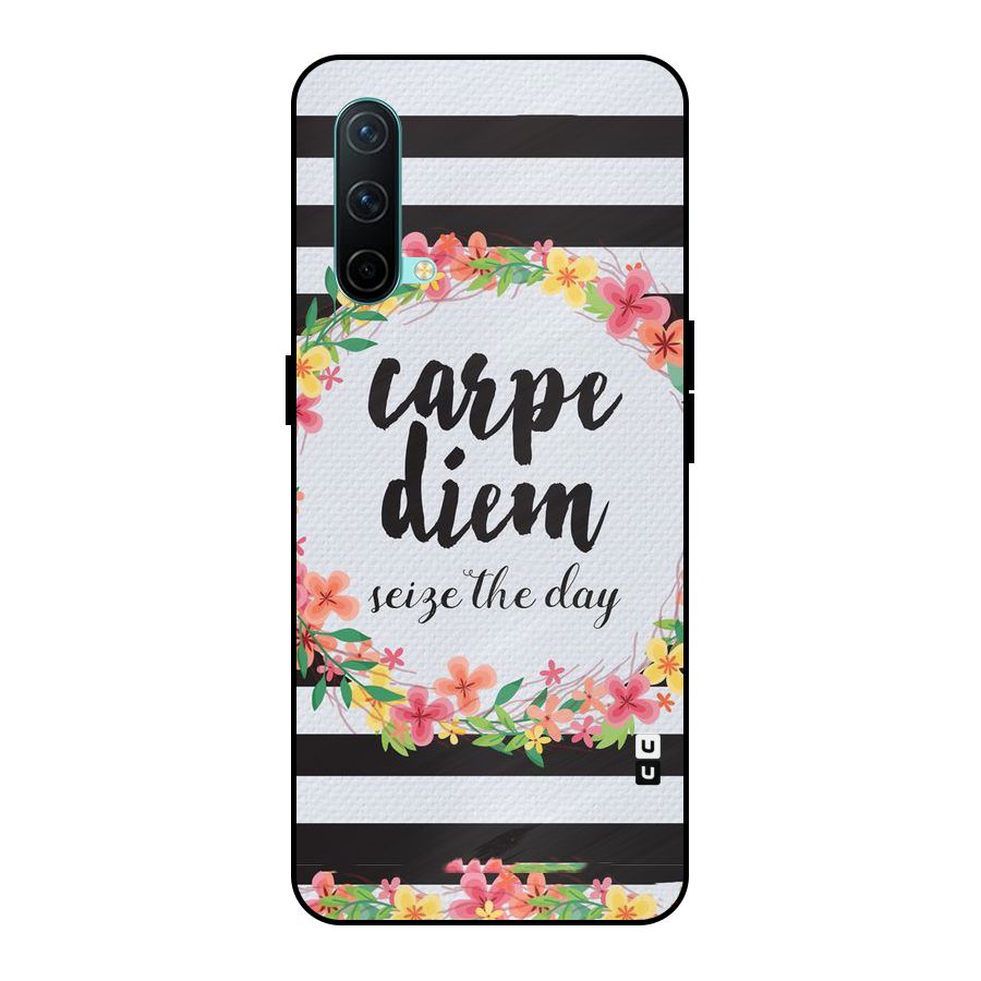 Floral Seize The Day Metal Back Case for OnePlus Nord CE 5G