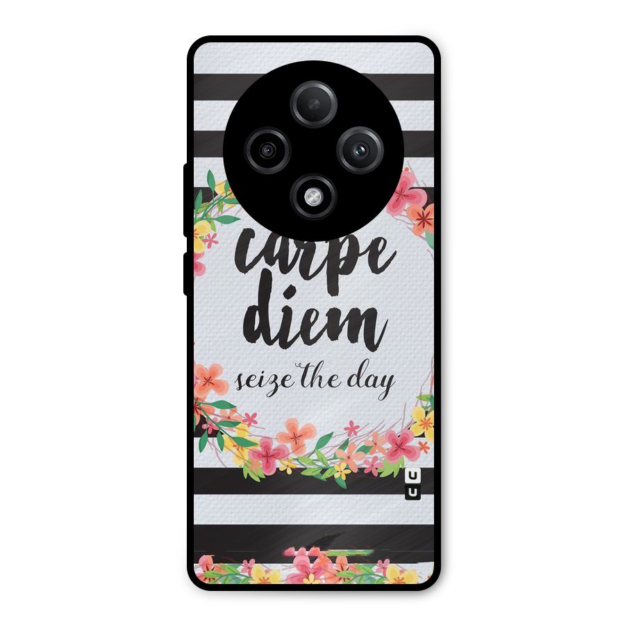 Floral Seize The Day Metal Back Case for Oppo F27 Pro Plus