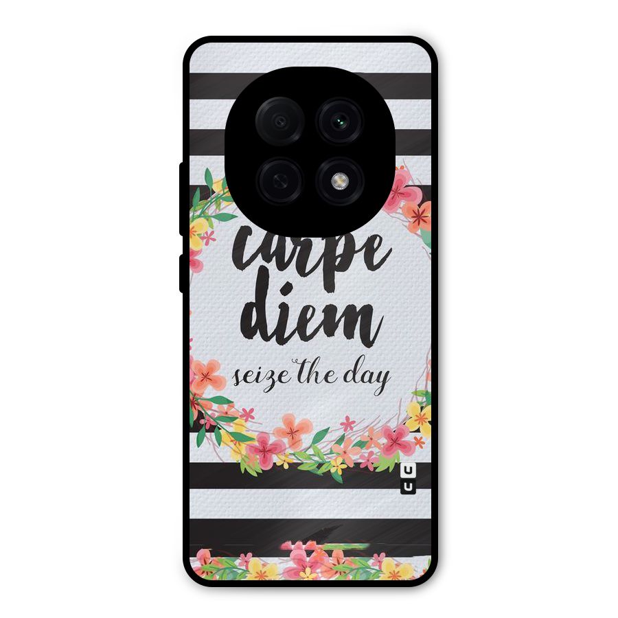 Floral Seize The Day Metal Back Case for Oppo F29 Pro