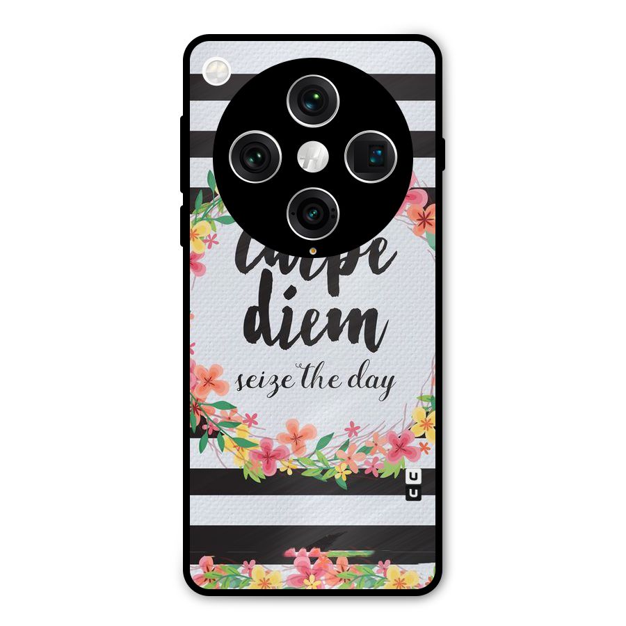 Floral Seize The Day Metal Back Case for Oppo Find X8 Pro