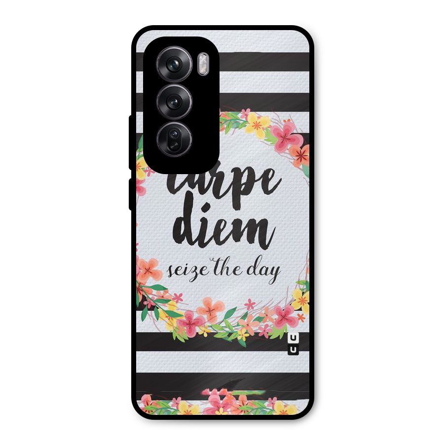 Floral Seize The Day Metal Back Case for Oppo Reno12 Pro
