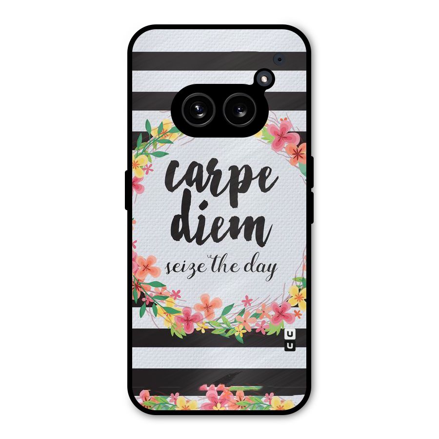 Floral Seize The Day Metal Back Case for Nothing Phone 2a