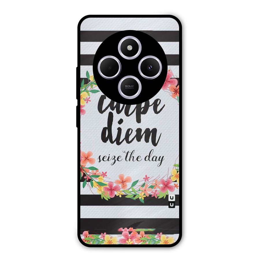 Floral Seize The Day Metal Back Case for Poco C75 5G