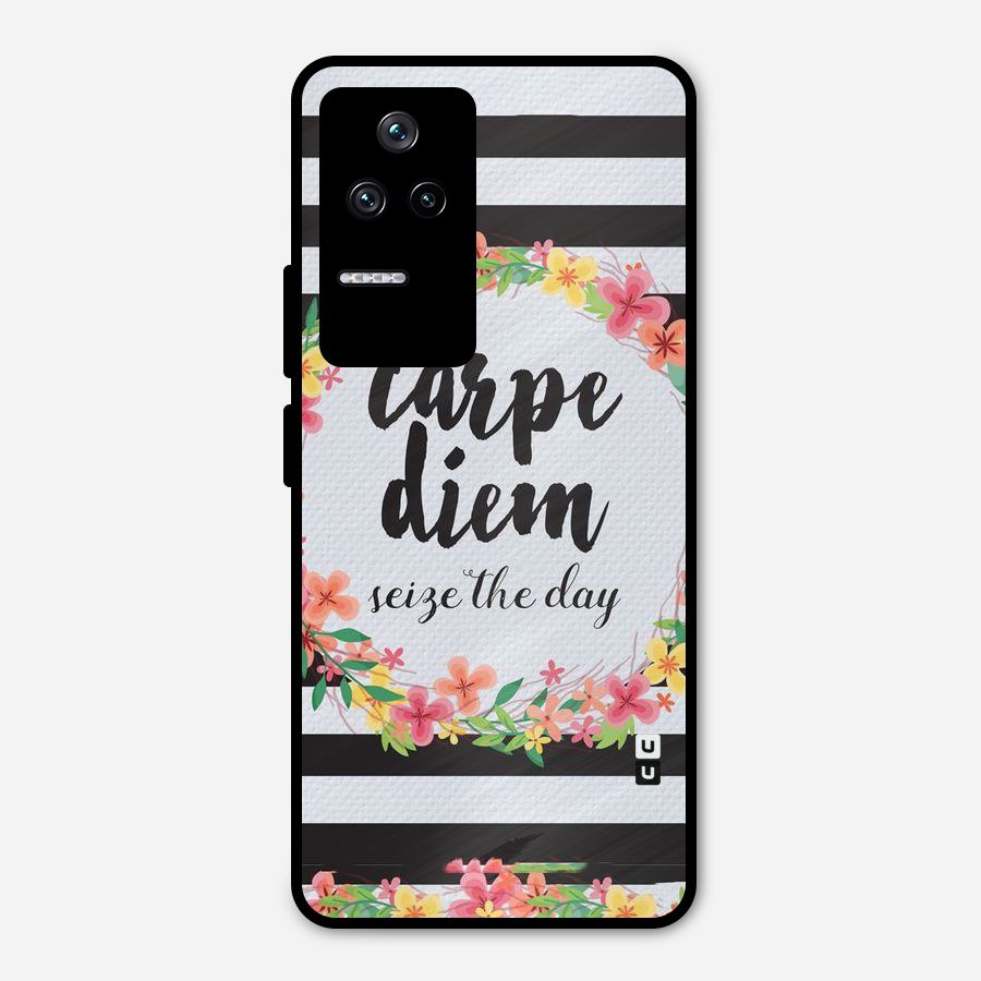 Floral Seize The Day Metal Back Case for Poco F4 5G