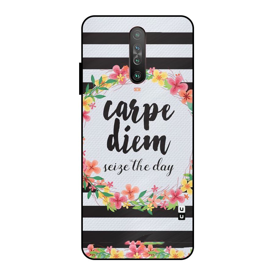 Floral Seize The Day Metal Back Case for Poco X2