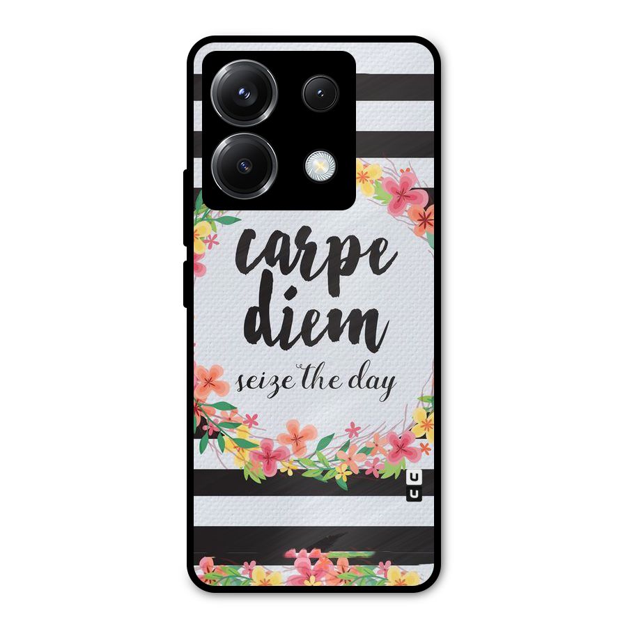 Floral Seize The Day Metal Back Case for Poco X6