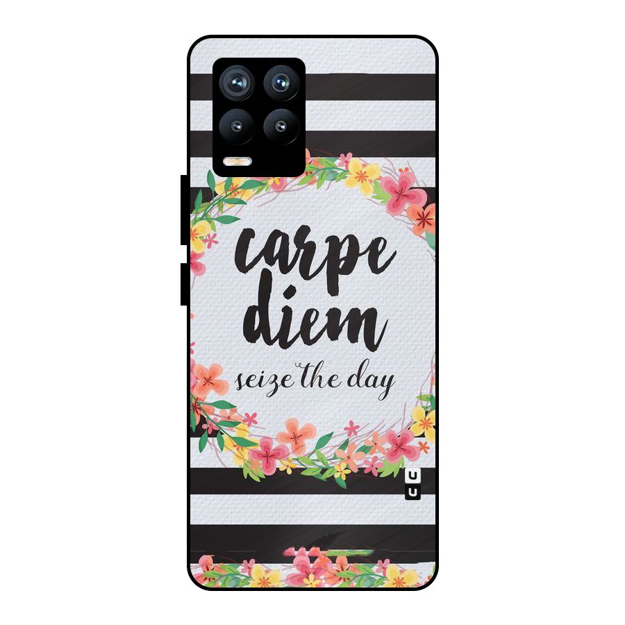 Floral Seize The Day Metal Back Case for Realme 8 Pro