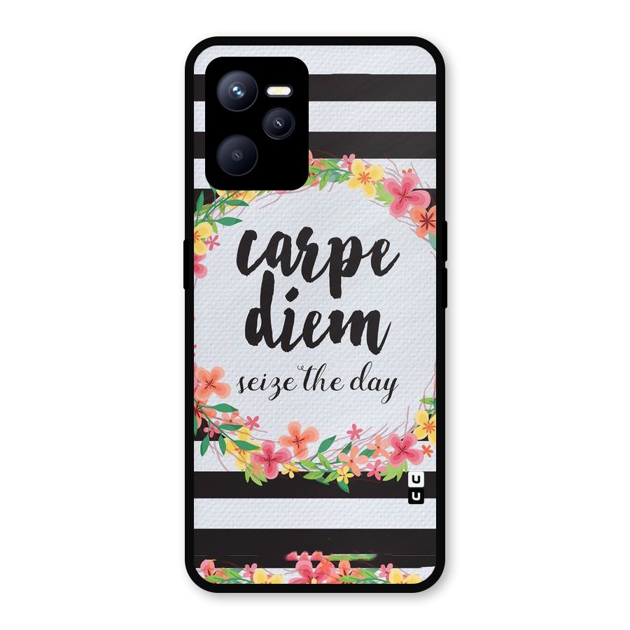Floral Seize The Day Metal Back Case for Realme C35