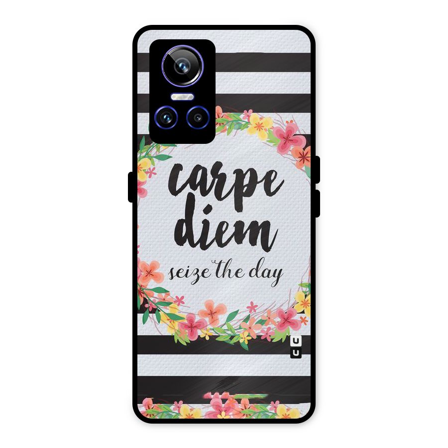 Floral Seize The Day Metal Back Case for Realme GT Neo 3